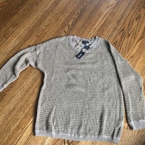 Tan and gold APT 9sweater, size M, never been worn